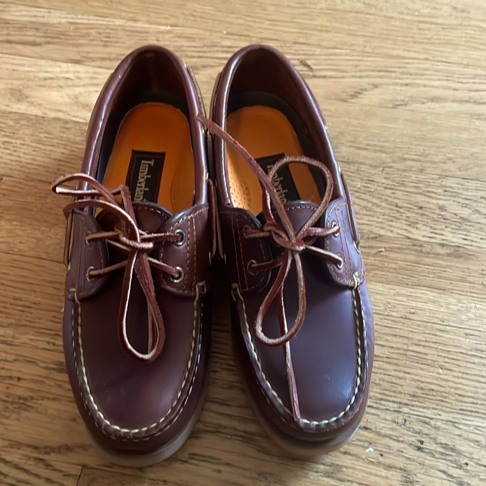 Timberland Classic 2 Eye Boat Shoes Brown Leather Women's Size 6, medium width